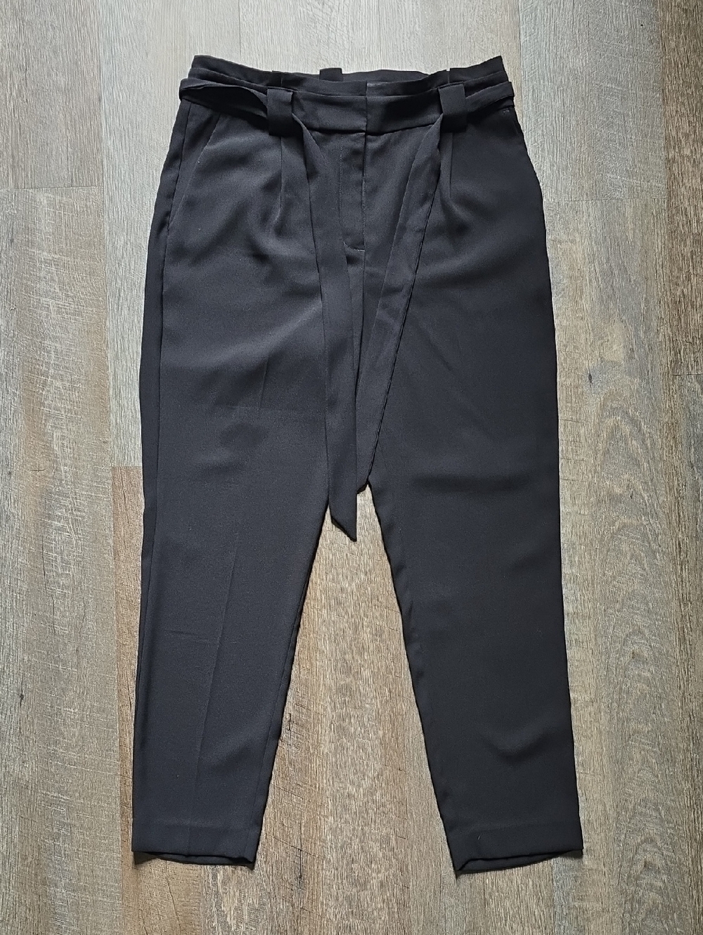Express Women's High-Waist Paperbag Ankle Pants with Self Tie 10